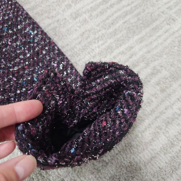 Chico's Women's Sparkle Tweed Jacket purple size 0 or S ladies - Picture 11 of 12
